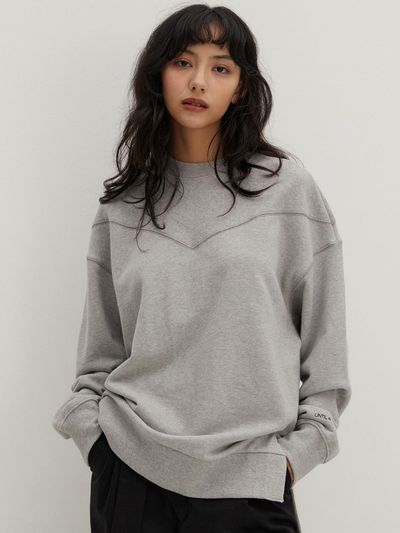 RAVEROUS Raverous Slit Sweatshirts M/Grey