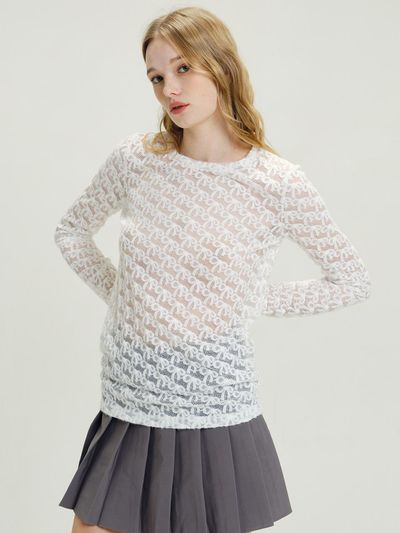 RAVEROUS Ribon Lace T/Shirts White