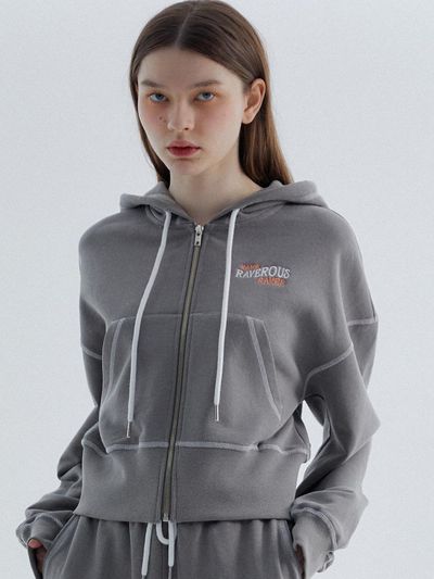 RAVEROUS RVS Hood Zip-up Grey