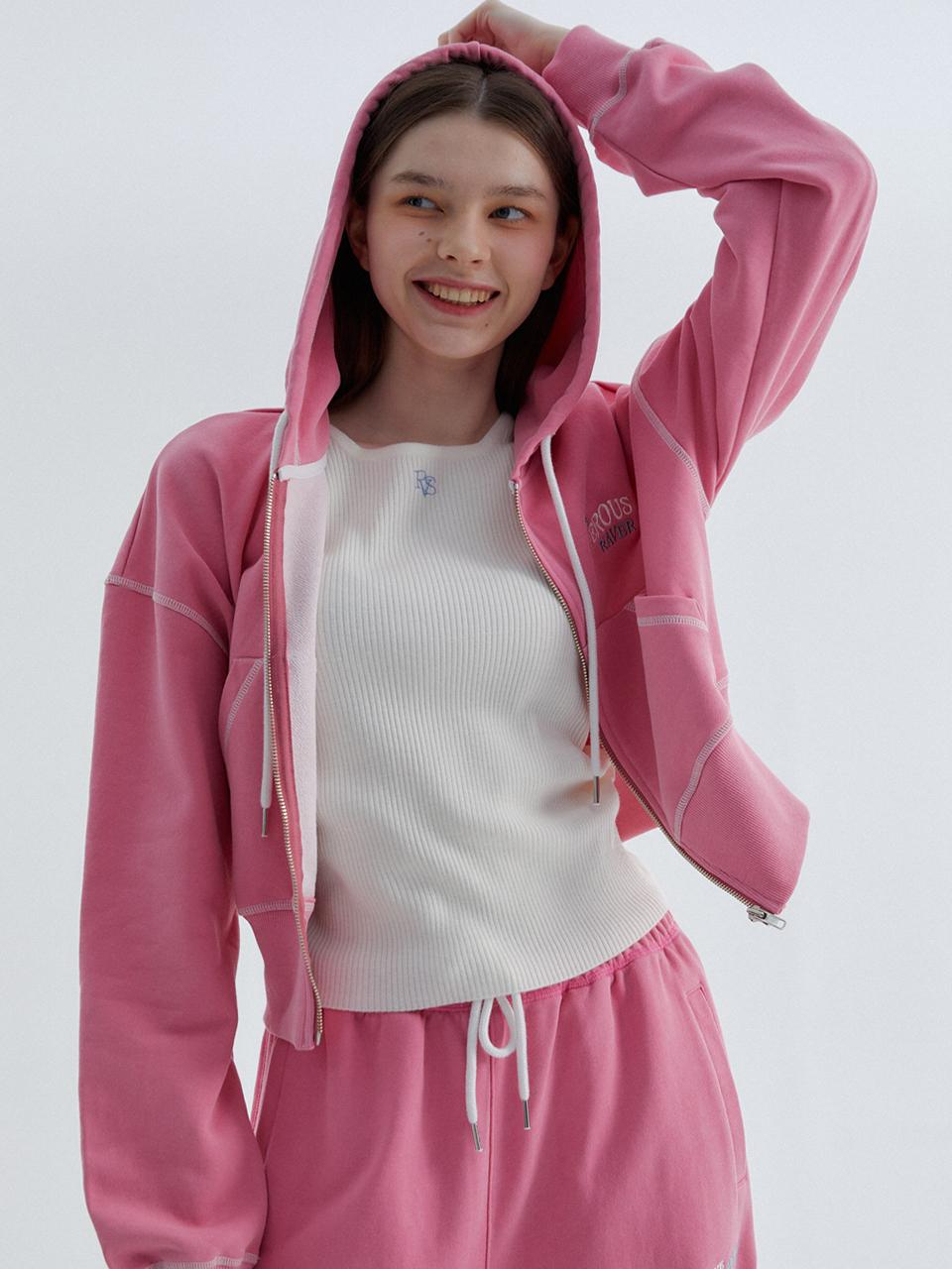 RAVEROUS RVS Hood Zip-up Pink