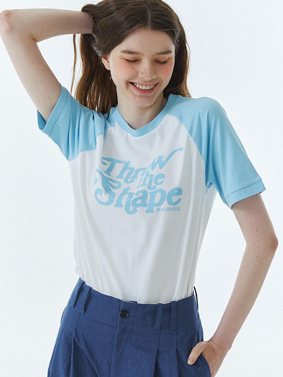 RAVEROUS RVS Raglan T-Shirt Sky Blue