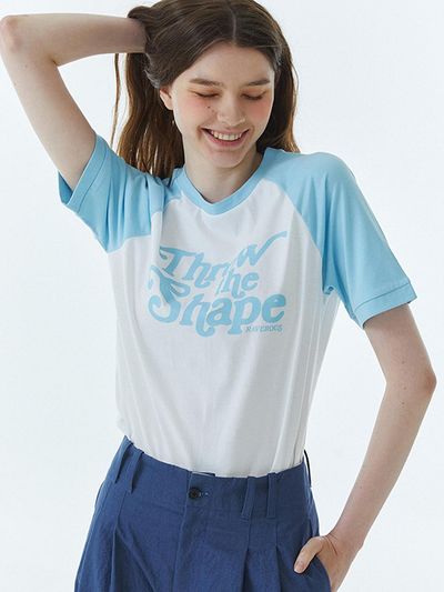RAVEROUS RVS Raglan T-Shirt Sky Blue