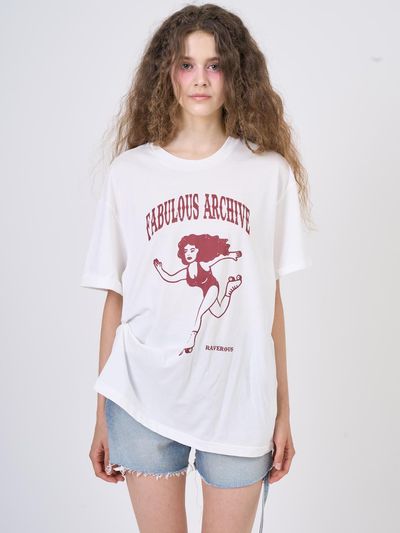 RAVEROUS Snap Loose Fit T-Shirts White