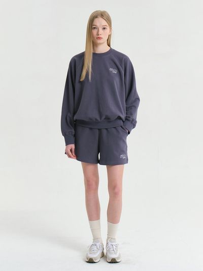 RAVEROUS Wave Logo Zurry Half Pants Charcoal