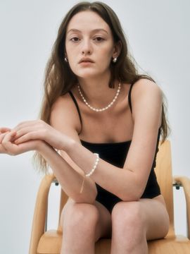 RAWFINED Wave Deux Freshwater Pearl Bracelet