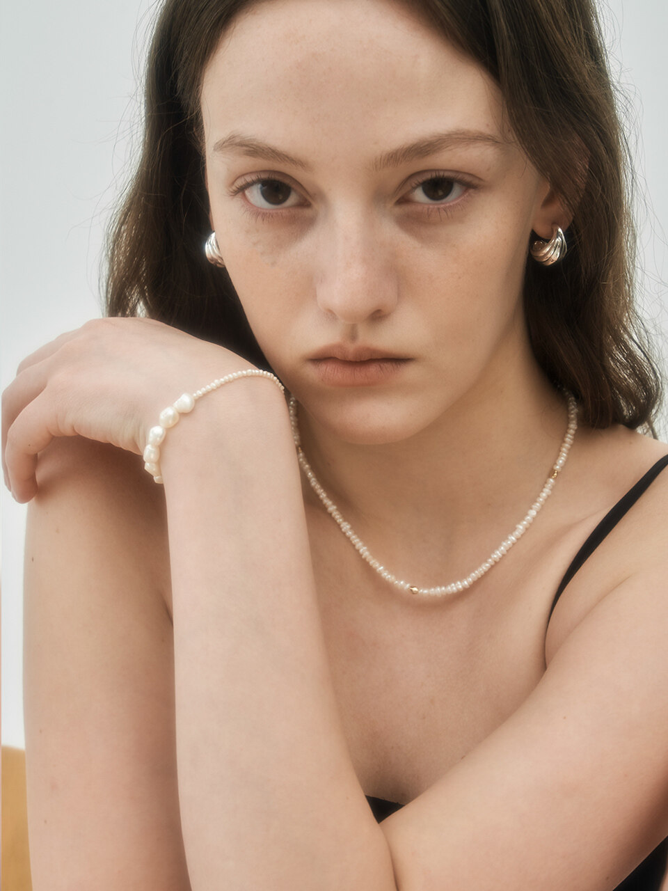 RAWFINED Wave Freshwater Pearl Bracelet