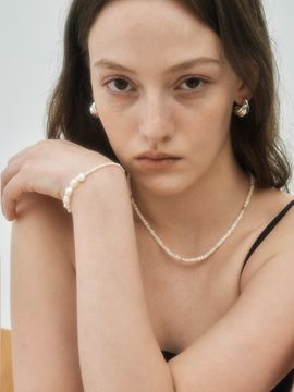 RAWFINED Wave Freshwater Pearl Bracelet