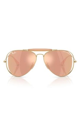 Ray-Ban Ray-Ban Outdoorsman 53mm Mirrored Pilot Sunglasses