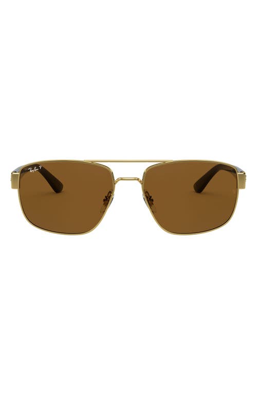 Ray-Ban Ray-Ban Polarized 55mm Aviator Sunglasses