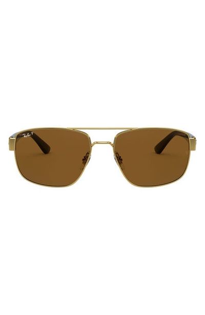 Ray-Ban Ray-Ban Polarized 55mm Aviator Sunglasses