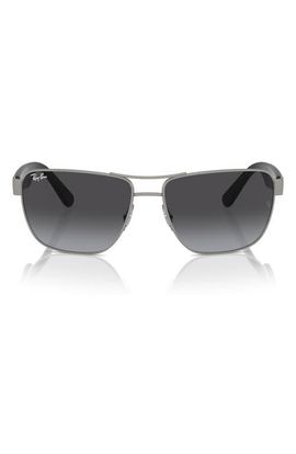 Ray-Ban Ray-Ban RB3745L 63mm Oversize Gradient Rectangular Sunglasses