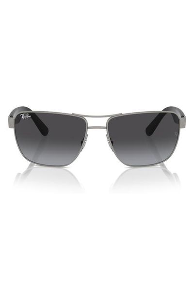 Ray-Ban Ray-Ban RB3745L 63mm Oversize Gradient Rectangular Sunglasses