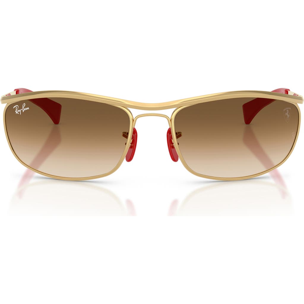 Ray-Ban Ray-Ban x Ferrari 62mm Oversize Gradient Oval Sunglasses