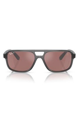 Ray-Ban Ray-Ban x Scuderia Ferrari 58mm Polarized Flat Top Keyhole Sunglasses