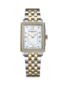 Raymond Weil Raymond Weil Toccata Two-Tone Rectangular Diamond Watch, 23mm