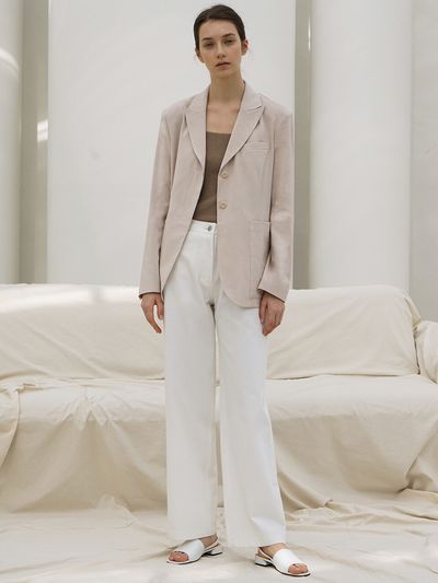 RE RHEE Back Buttoned Short Collar Jacket
