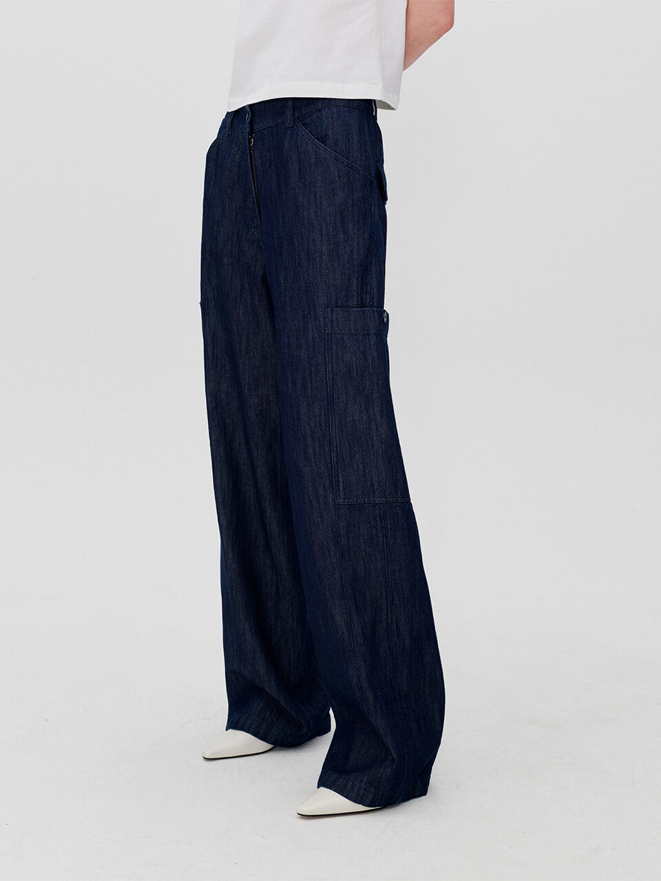 RE RHEE Denim Cargo Pants