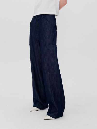 RE RHEE Denim Cargo Pants