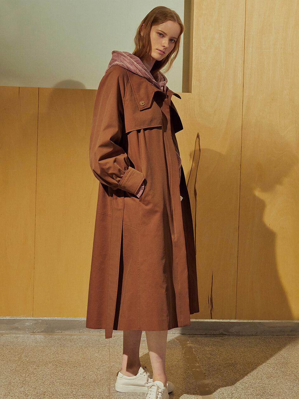 RE RHEE High Neck Trench Coat