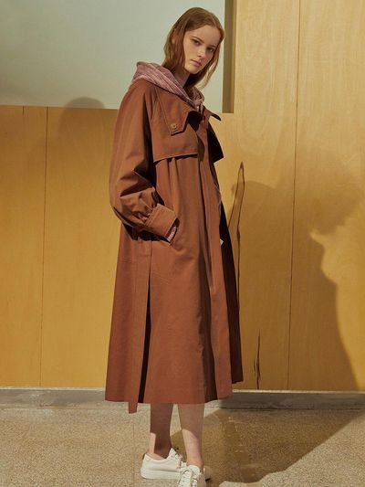 RE RHEE High Neck Trench Coat