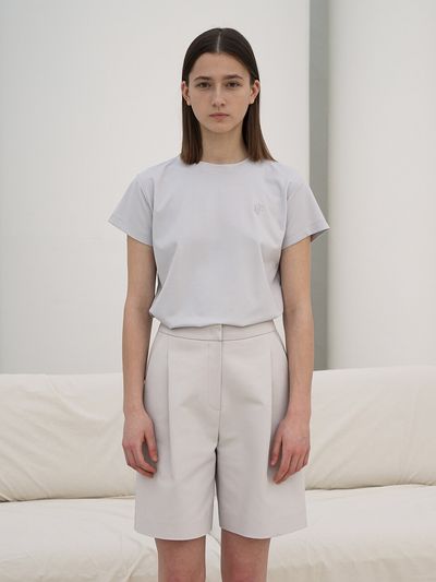 RE RHEE High Rise Cotton Shorts