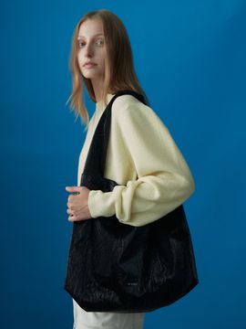 RE RHEE Leather Shopper Bag_Black