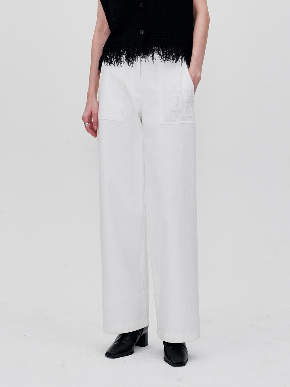 RE RHEE Logo Patch Pocket Denim Jean