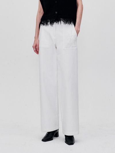 RE RHEE Logo Patch Pocket Denim Jean