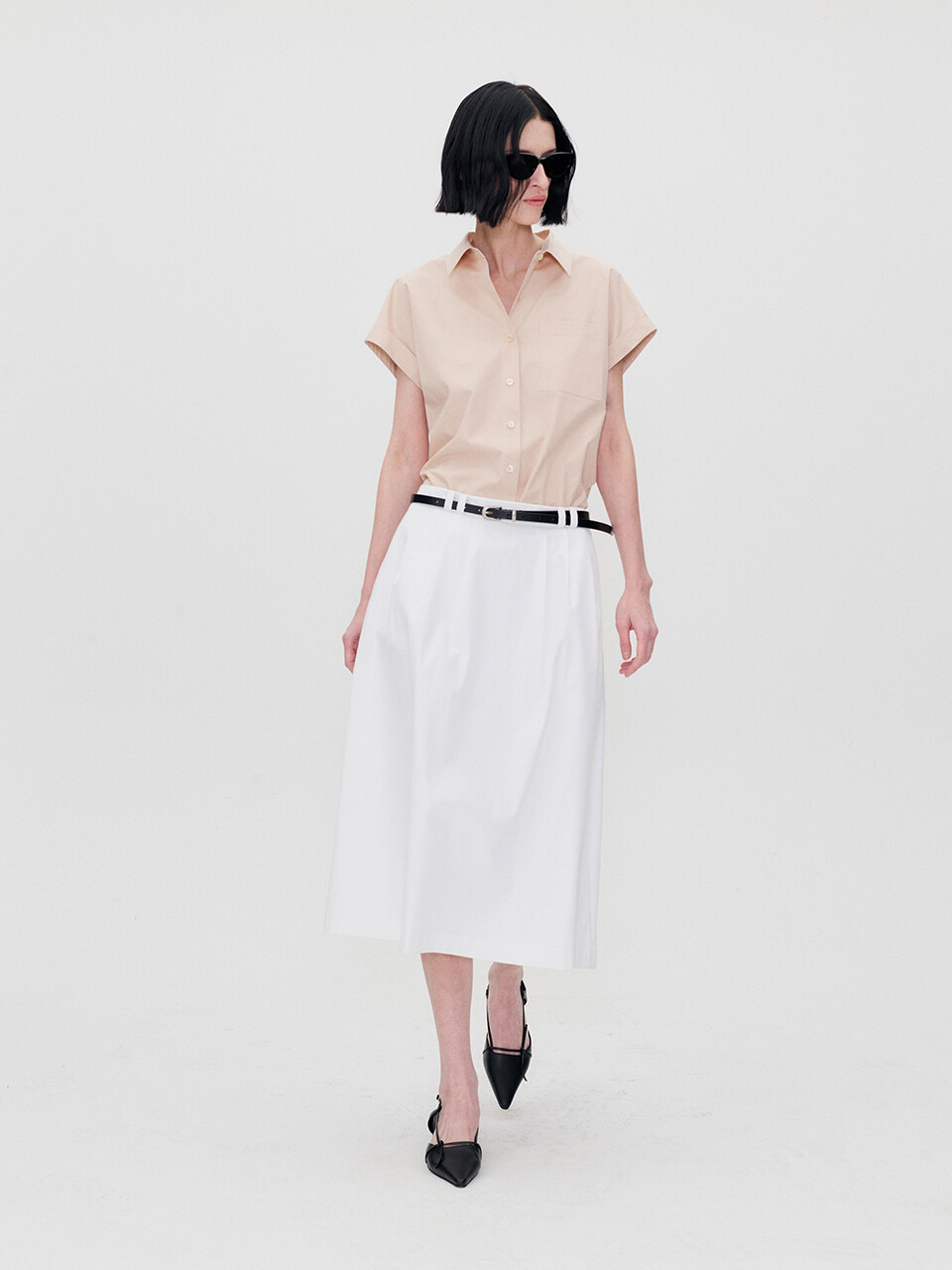 RE RHEE Low Rise Midi Skirt