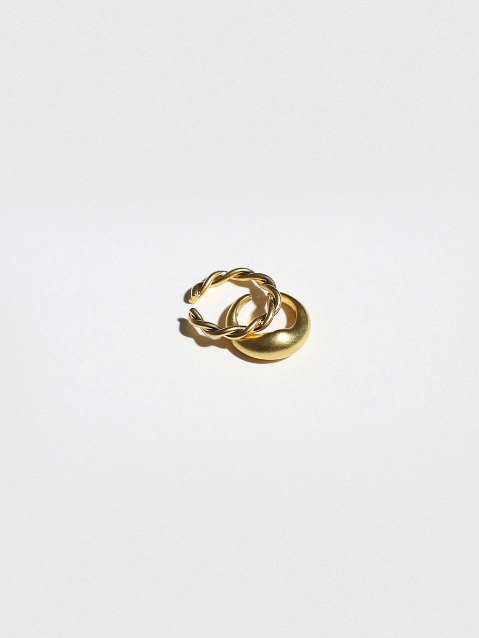 RE RHEE Mini Ear Cuff 2 Set_Pure Gold