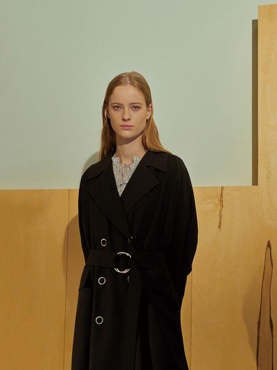 RE RHEE Oversized Double Trench Coat