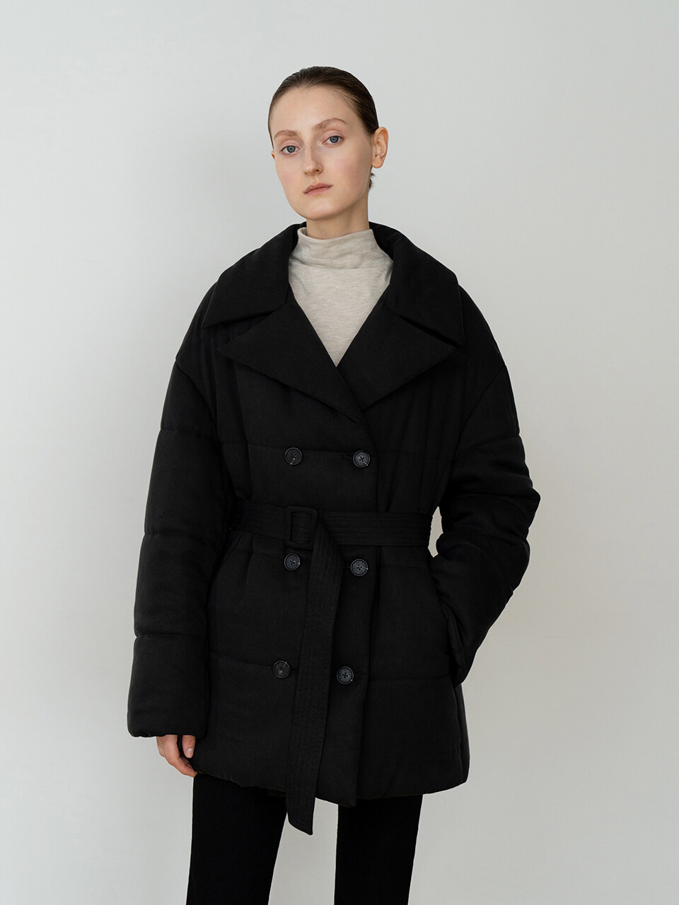 RE RHEE QUILTED SHELL PADDED OVERSIZED JACKET