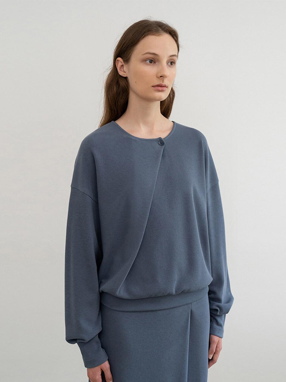 RE RHEE RELAXED DIAGONAL PANEL SWEATSHIRT TOP