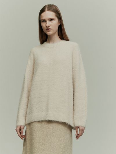 RE RHEE Relaxed Fit Knitted Top (Butter Cream)
