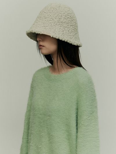RE RHEE Relaxed Fit Knitted Top (Butter Green)