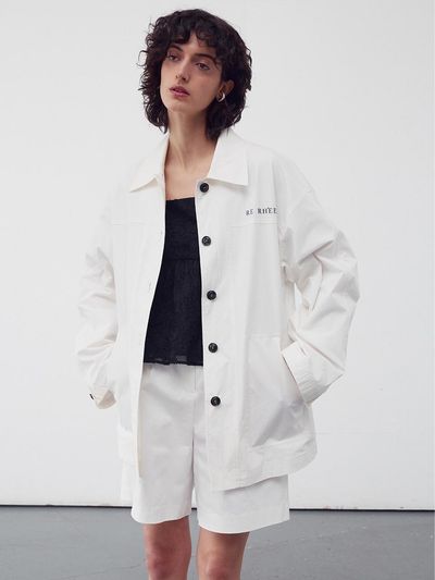 RE RHEE Safari Shacket - White