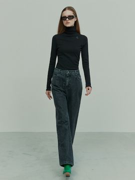 RE RHEE Washed Straight Leg Jean