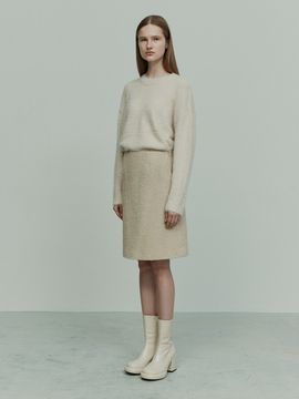 RE RHEE Wool Blend Mini Skirt
