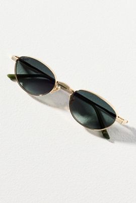 Reality Eyewear Slim Metal Oval Sunglasses