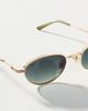 Reality Eyewear Slim Metal Oval Sunglasses - 3