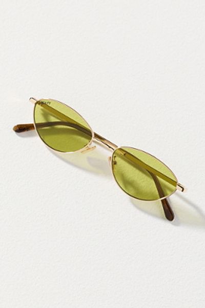 Reality Eyewear Small Winged Oval Metal Sunglasses