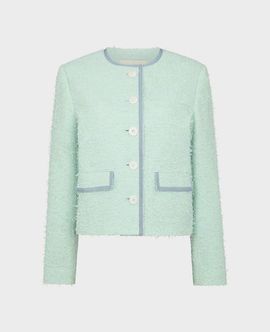 Really Wild Clothing Really Wild Clothing Charlotte Cotton Blend Braided Boucle Jacket