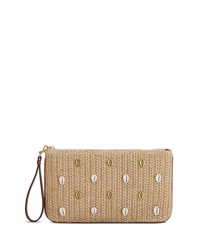 Rebecca Minkoff Rebecca Minkoff Ashlee Small Seashell Raffia Wristlet Pouch