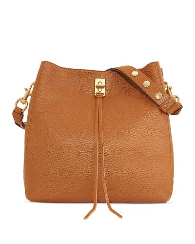 Rebecca Minkoff Rebecca Minkoff Darren Medium Brown Pebbled Leather Shoulder Bag