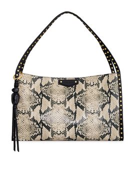 Rebecca Minkoff Rebecca Minkoff Dylan Medium Snake Embossed Leather Shoulder Bag