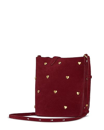 Rebecca Minkoff Rebecca Minkoff Heart Studded Suede Bucket Bag