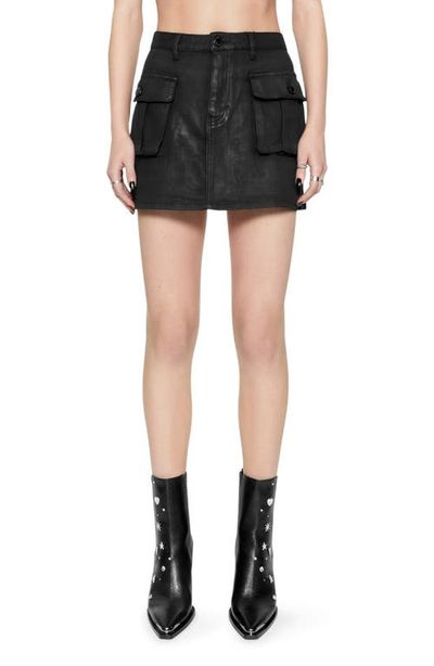 Rebecca Minkoff Rebecca Minkoff Jodie Coated Denim Cargo Miniskirt