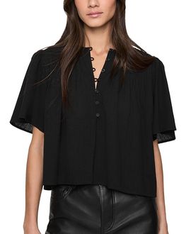 Rebecca Minkoff Rebecca Minkoff Leah Pleated Short Sleeve Top