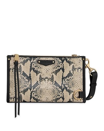 Rebecca Minkoff Rebecca Minkoff Mab Small Snake Embossed Leather Crossbody Bag