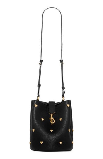 Rebecca Minkoff Rebecca Minkoff Small Heart Studded Leather Bucket Bag